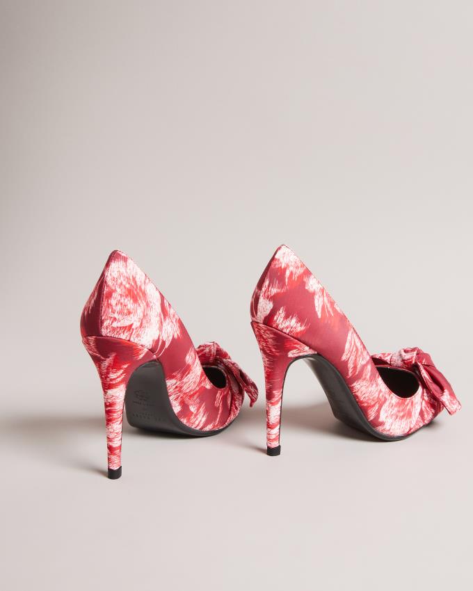 Chaussures à Talons Ted Baker Glitched Floral Court Rouge Femme | KAB-76715158